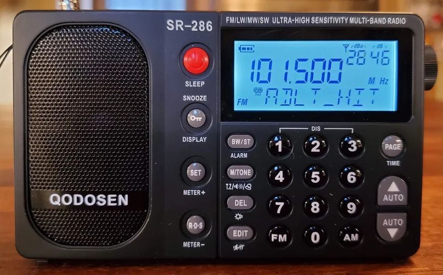 Qodosen SR-286 всехвильовий портативний радіоприймач FM RDS, LW, MW, CW 100002 фото