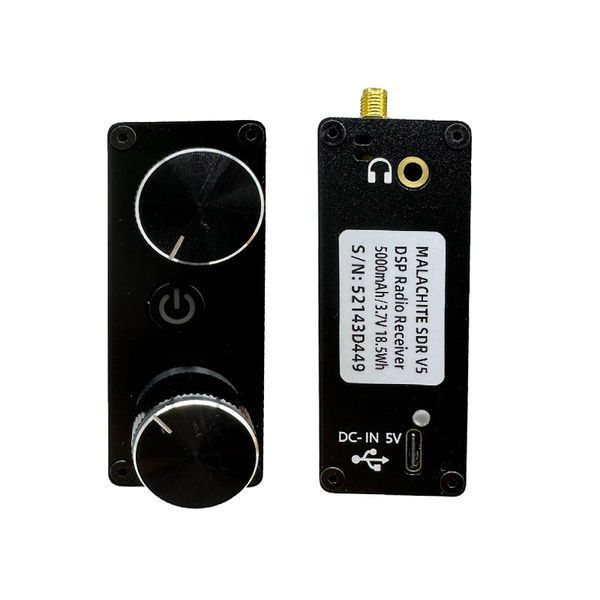 Malahite SDR DSP V5 цифровий всехвильовий радіоприймач, FW 1.10D, 10кГц-250МГц, 400МГц-2ГГц, АМ, SSB, DSB, CW, NFM, WFM, 5000 мАг 100004 фото