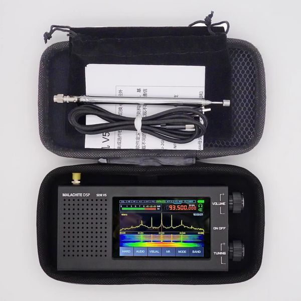 Malahite SDR DSP V5 цифровий всехвильовий радіоприймач, FW 1.10D, 10кГц-250МГц, 400МГц-2ГГц, АМ, SSB, DSB, CW, NFM, WFM, 5000 мАг 100004 фото