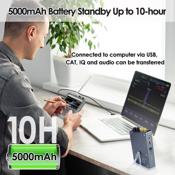 Malahit SDR DSP2 цифровий всехвильовий радіоприймач 10 кГц-2 ГГц AM, SSB, DSB, CW, NFM, WFM, RDS, FT8 100005 фото